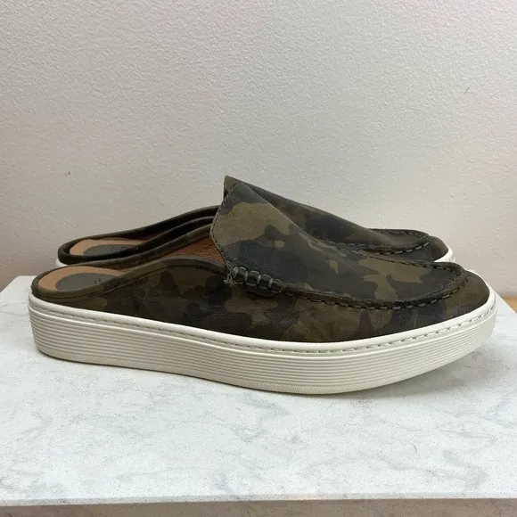 NWOT SOFFT Somers Moc Camo Slip On Sneaker Mules Leather