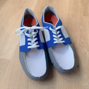 NWOT SWIMS Lace Up Men’s Loafer in Gray/Blue/White/orange
