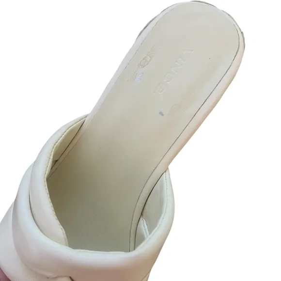 NWOT Vince Ivory Gilian Espadrille Wedge Slide Sandal – Sz 9