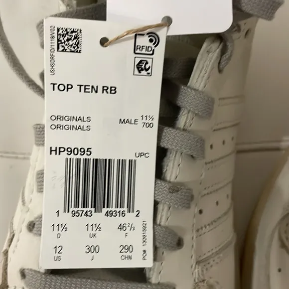 NWT adidas Originals Top Ten RB cream off white high top sneakers 12
