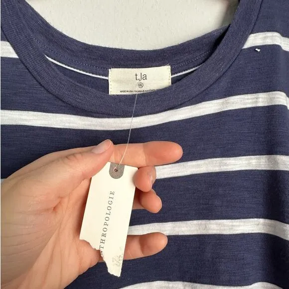 NWT Anthropologie T.LA Blue Motif Twisted Cutout Short Mini Dress Size XL