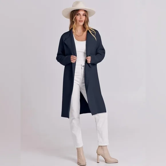 NWT- Caracilia Womens Long Knit Cardigan Sweater Oversized Open Front LongSleeve
