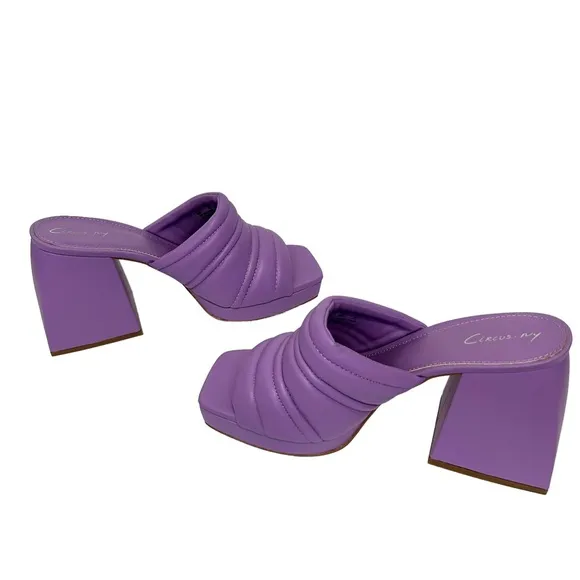 NWT Circus NY by Sam Edelman Marlie Platform Slides S 8 Lilac