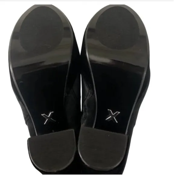 NWT Express Elegant Velvet Gem Embellished Side Zip Platform Ankle Boots Black 8