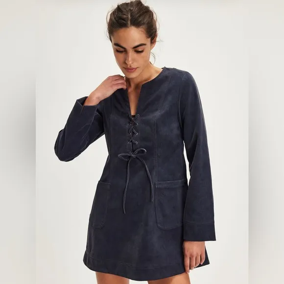 NWT Free People Bradley Faux Suede Mini Dress