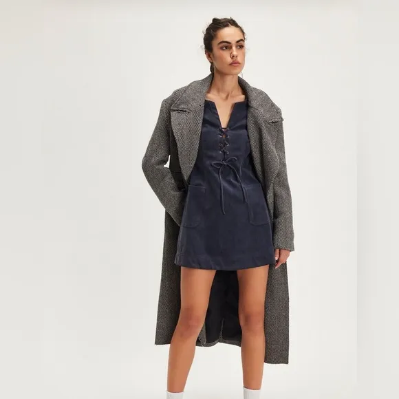 NWT Free People Bradley Faux Suede Mini Dress