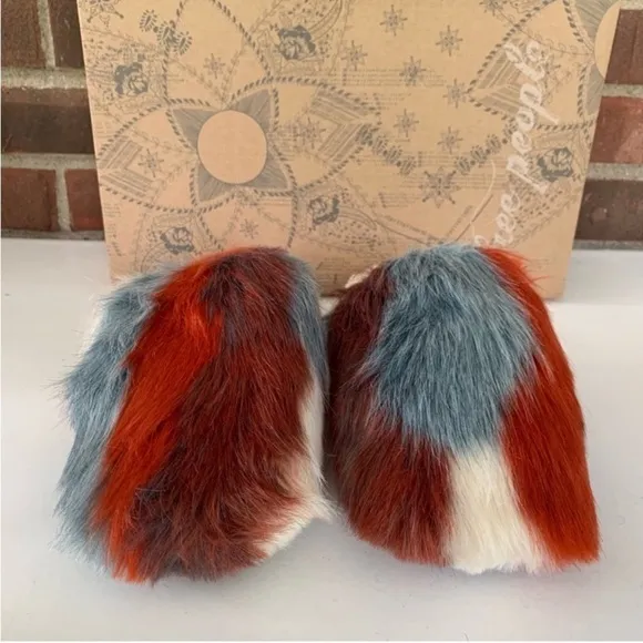 NWT Free People Daylights Faux Fur Slipper Slides