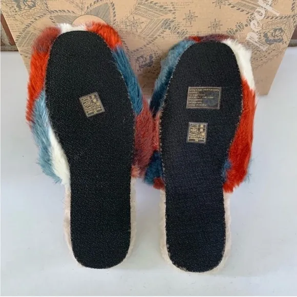 NWT Free People Daylights Faux Fur Slipper Slides
