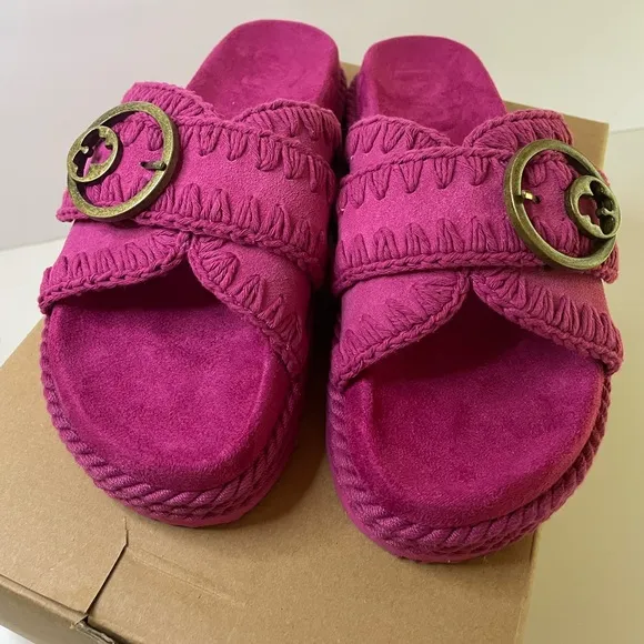 NWT Free People MOU Fruit Punch Slide Sandals Size 37