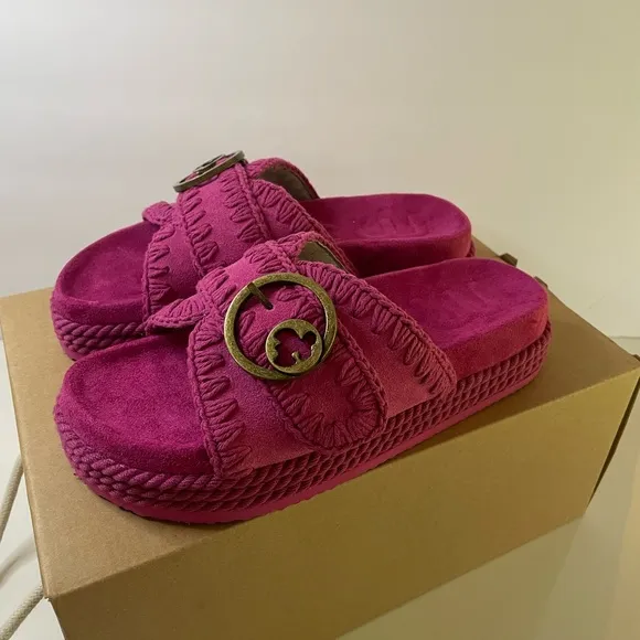 NWT Free People MOU Fruit Punch Slide Sandals Size 37
