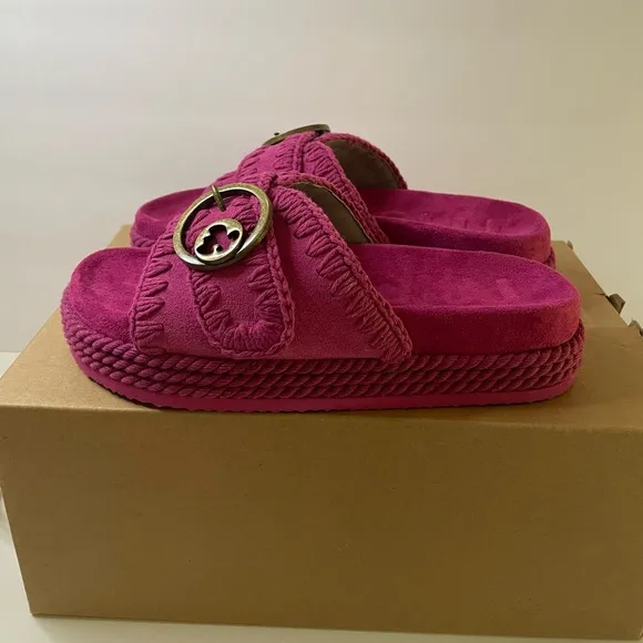 NWT Free People MOU Fruit Punch Slide Sandals Size 37