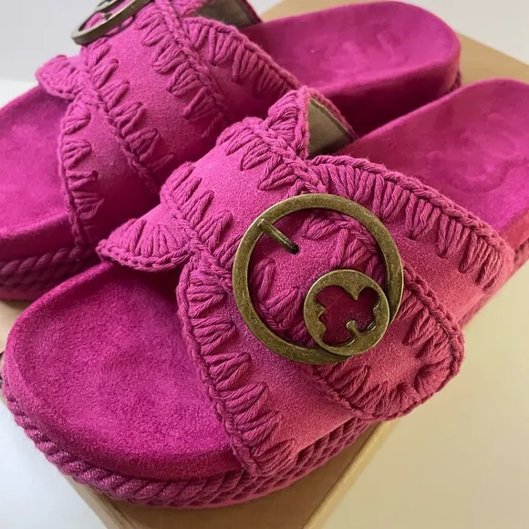 NWT Free People MOU Fruit Punch Slide Sandals Size 37