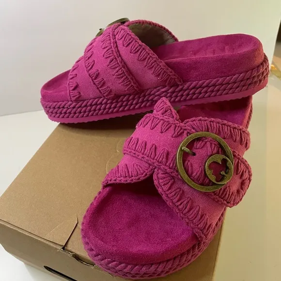 NWT Free People MOU Fruit Punch Slide Sandals Size 37