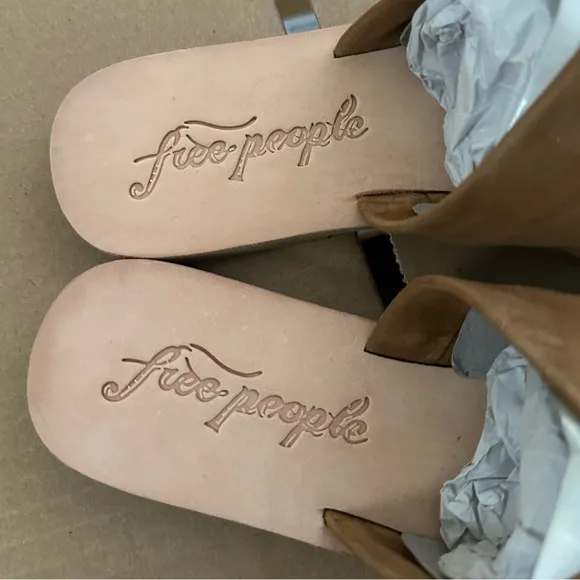 NWT Free People Rio Vista Suede Flats Slide Sandals