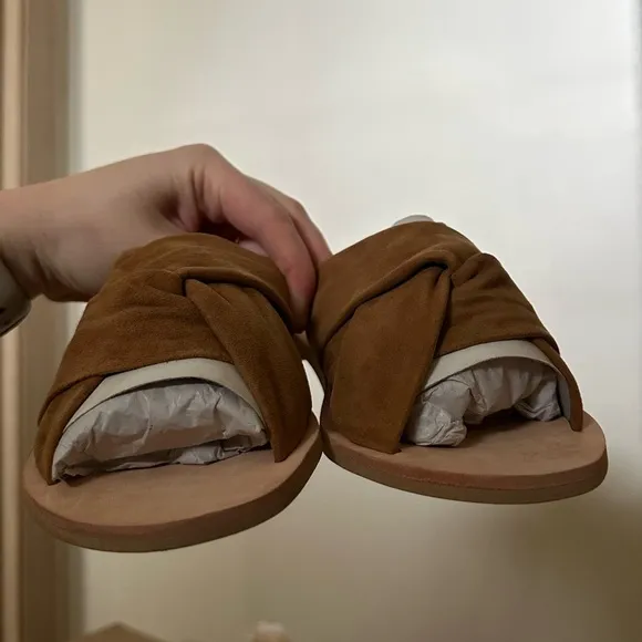 NWT Free People Rio Vista Suede Flats Slide Sandals