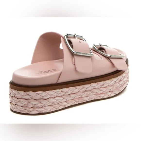 NWT J/SLIDES BONNIE Light Pink Leather Sandal New with box 8.5