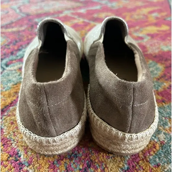 NWT Kaanas | Women’s metallic/brown suede espadrille flats, great tread! Size 10