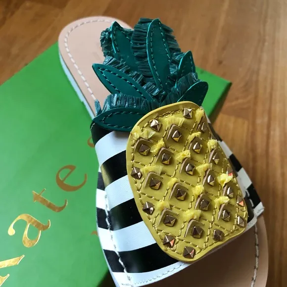NWT Kate Spade Icarus pineapple slides