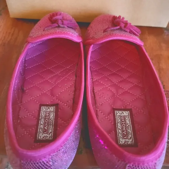 ♥️NWT♥️ L'AMOUR GIRLS FUSHIA DRESS FLATS