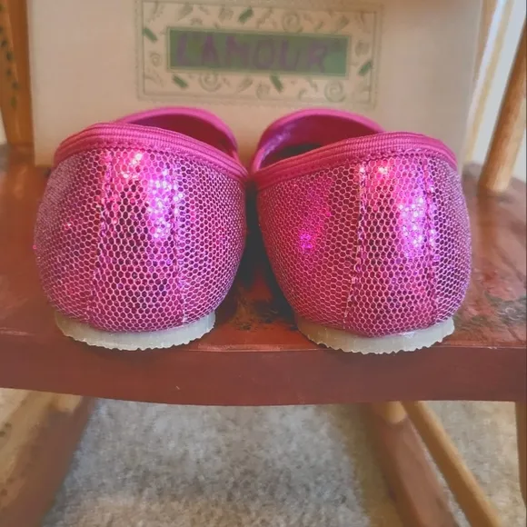 ♥️NWT♥️ L'AMOUR GIRLS FUSHIA DRESS FLATS