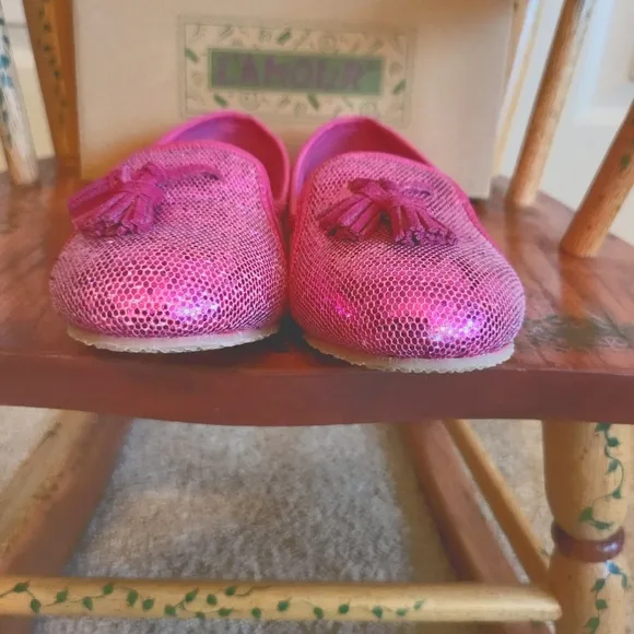 ♥️NWT♥️ L'AMOUR GIRLS FUSHIA DRESS FLATS
