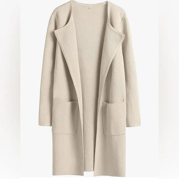NWT- Logene Women’s Long Knit Open Front Oversized Cardigan Sweater SIZE: Med