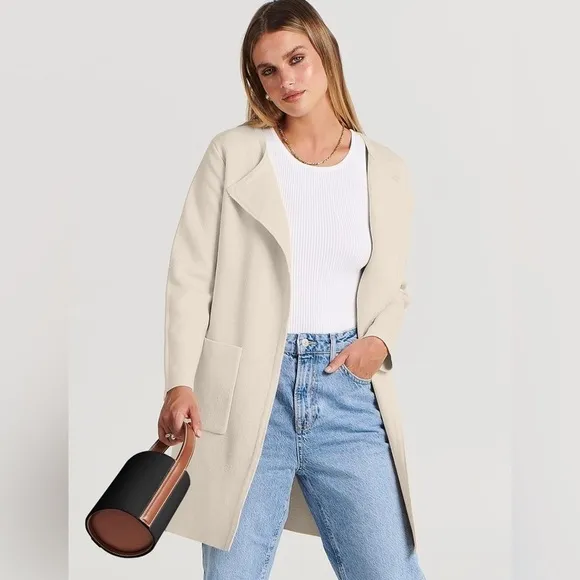 NWT- Logene Women’s Long Knit Open Front Oversized Cardigan Sweater SIZE: Med
