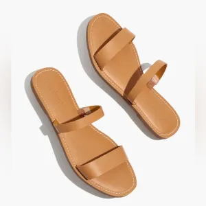 NWT Madewell the boardwalk double strap slide sandal desert camel size 7.5