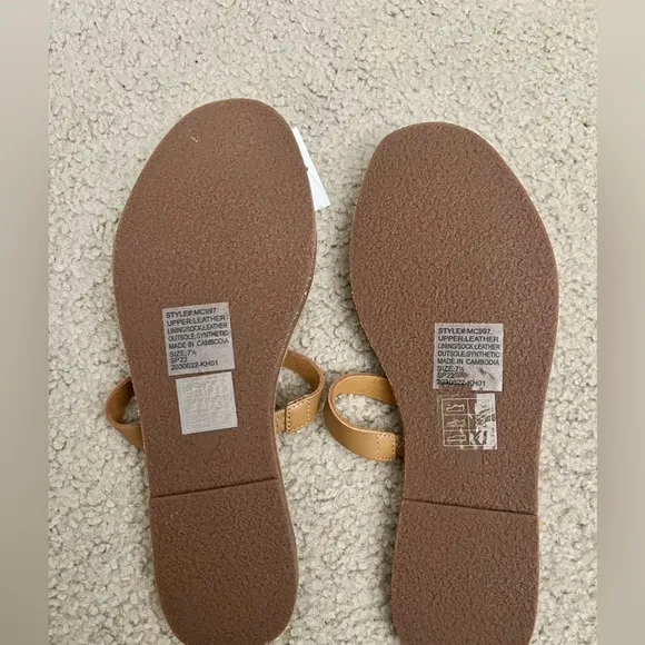 NWT Madewell the boardwalk double strap slide sandal desert camel size 7.5