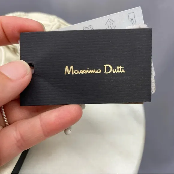 NWT Massimo Dutti Ivory Leather Lace up Gladiator Sandals US Size 9
