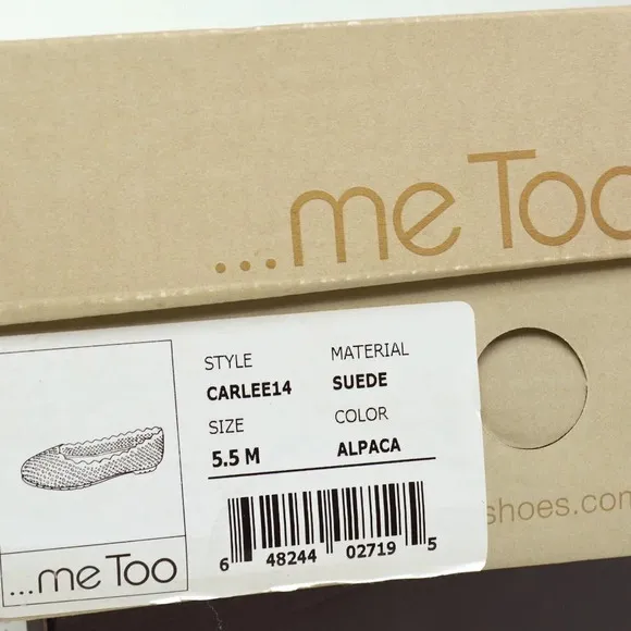 NWT ME TOO  &quot;CARLEE14&quot; BROWN  PERFORATED BALLET  FLATS SIZE 5.5
