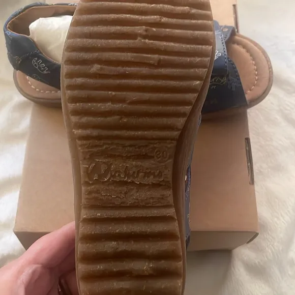 NWT NATURINO SKY Leather sandals Blue with Animals Print