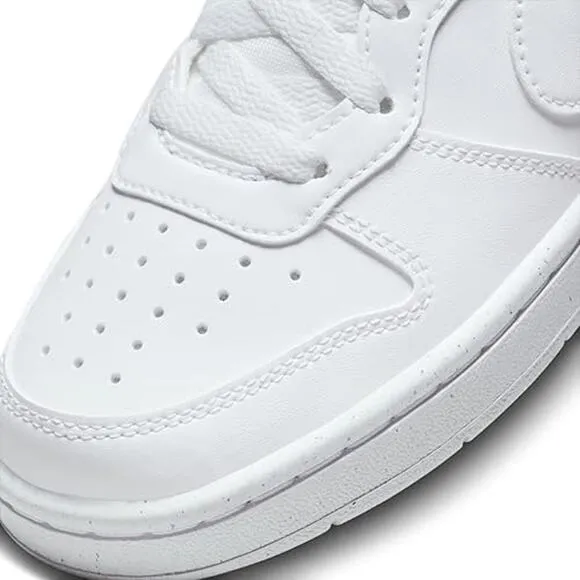 NWT Nike Unisex Big Kid Court Borough Low Recraft Shoes Sneaker,White-Size 5