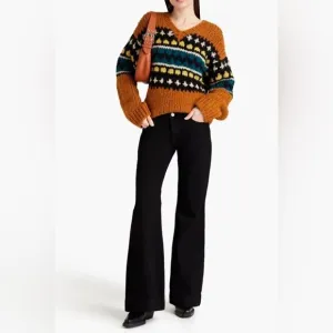NWT Re/Done 70s Low Rise Bell Bottom Jean In BlackSize 29