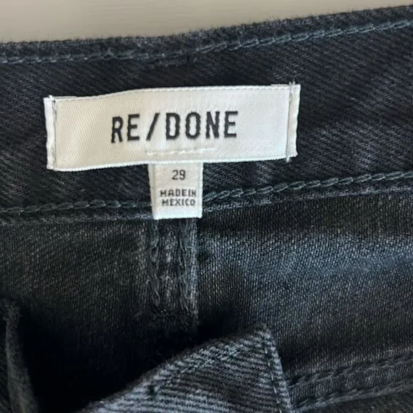 NWT Re/Done 70s Low Rise Bell Bottom Jean In BlackSize 29