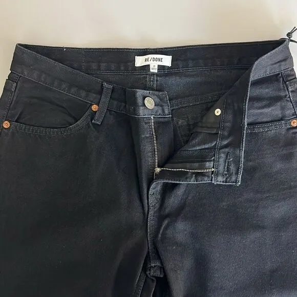 NWT Re/Done 70s Low Rise Bell Bottom Jean In BlackSize 29