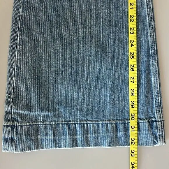 NWT Re/Done 70s Low Rise Bell Bottom Jean In Lake Blue Size 31