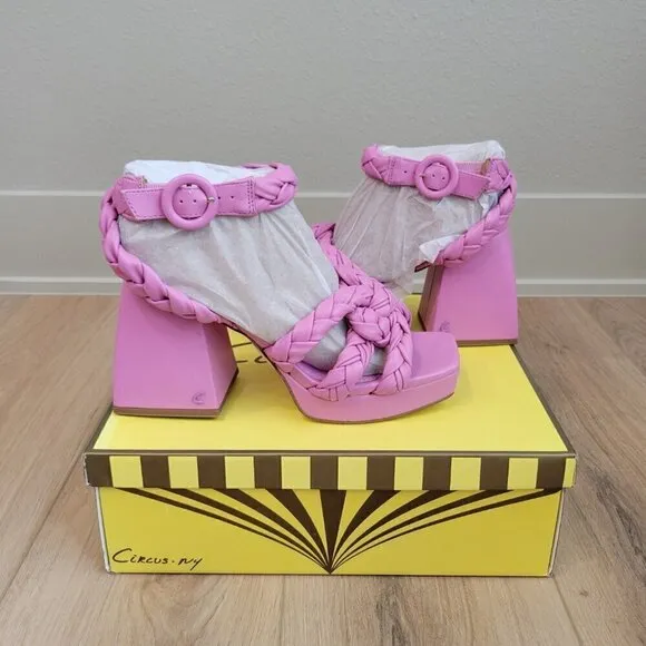 NWT Sam Edelman Circus NY Mable Ankle Strap Sandal Chunky Platform Block