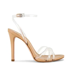 NWT Schutz Amelia Ankle Strap Leather Sandals Nude Size 9B Crisscross Straps