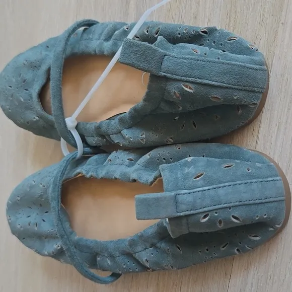 NWT Silent D Bella Ann Suede Flats-Petrol