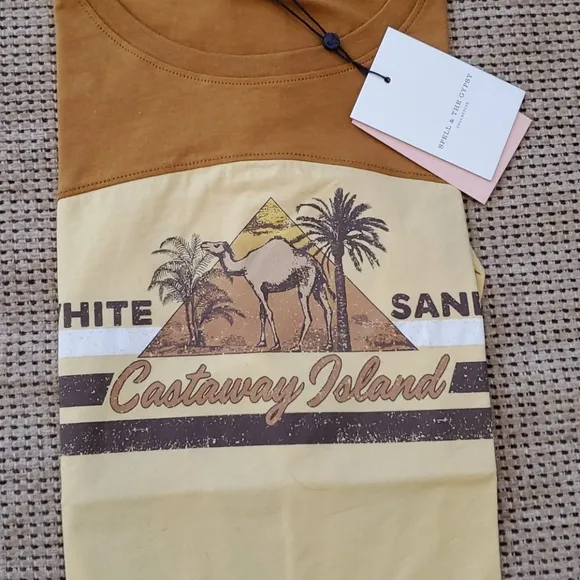 NWT Spell And The gypsy white sand tee dress