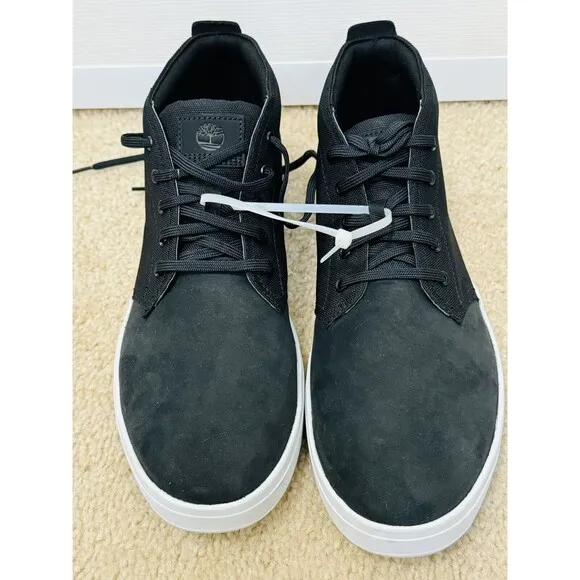 NWT Timberland Men’s Davis Square Chukka Sneakers Shoe Black Nubuck Size 12