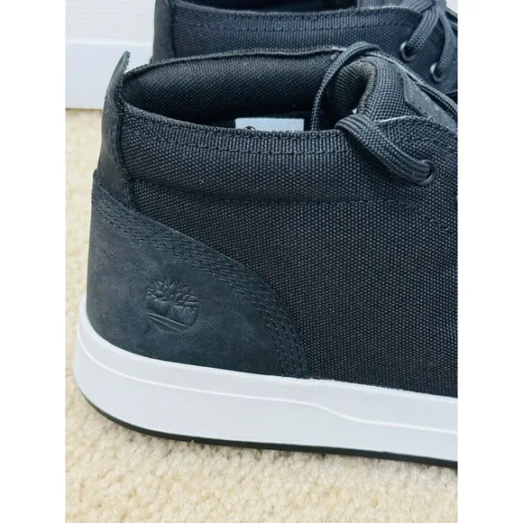 NWT Timberland Men’s Davis Square Chukka Sneakers Shoe Black Nubuck Size 12