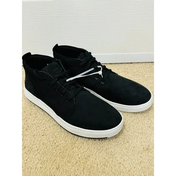 NWT Timberland Men’s Davis Square Chukka Sneakers Shoe Black Nubuck Size 12