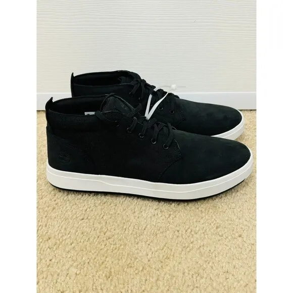 NWT Timberland Men’s Davis Square Chukka Sneakers Shoe Black Nubuck Size 12