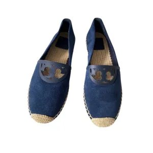 NWT Tory Burch sidney blue suede espidrille flats Size 8