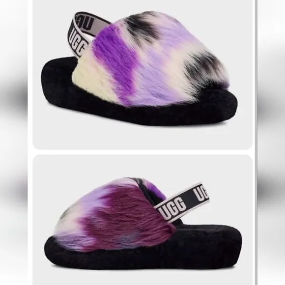 NWT Women's UGG Fluffy Slides