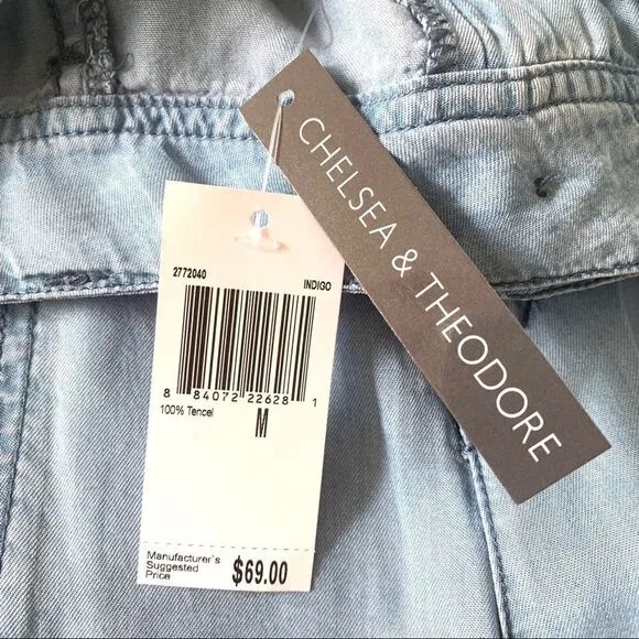 NWT CHELSEA &amp; VIOLET INDIGO TENCEL SOFT CROP JEANS