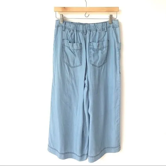 NWT CHELSEA &amp; VIOLET INDIGO TENCEL SOFT CROP JEANS