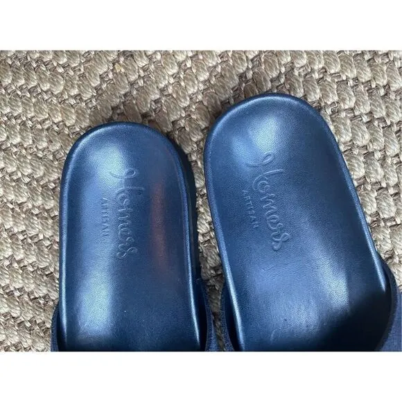 NWT Homers sandals slides RUBY  Navy size 37 $255.00 leather